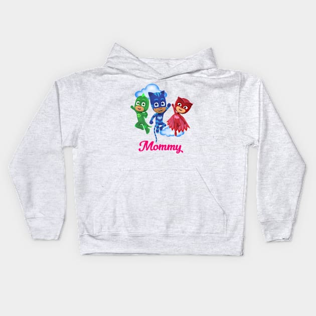 Pj Masks Kids Hoodie by SusieTeeCreations